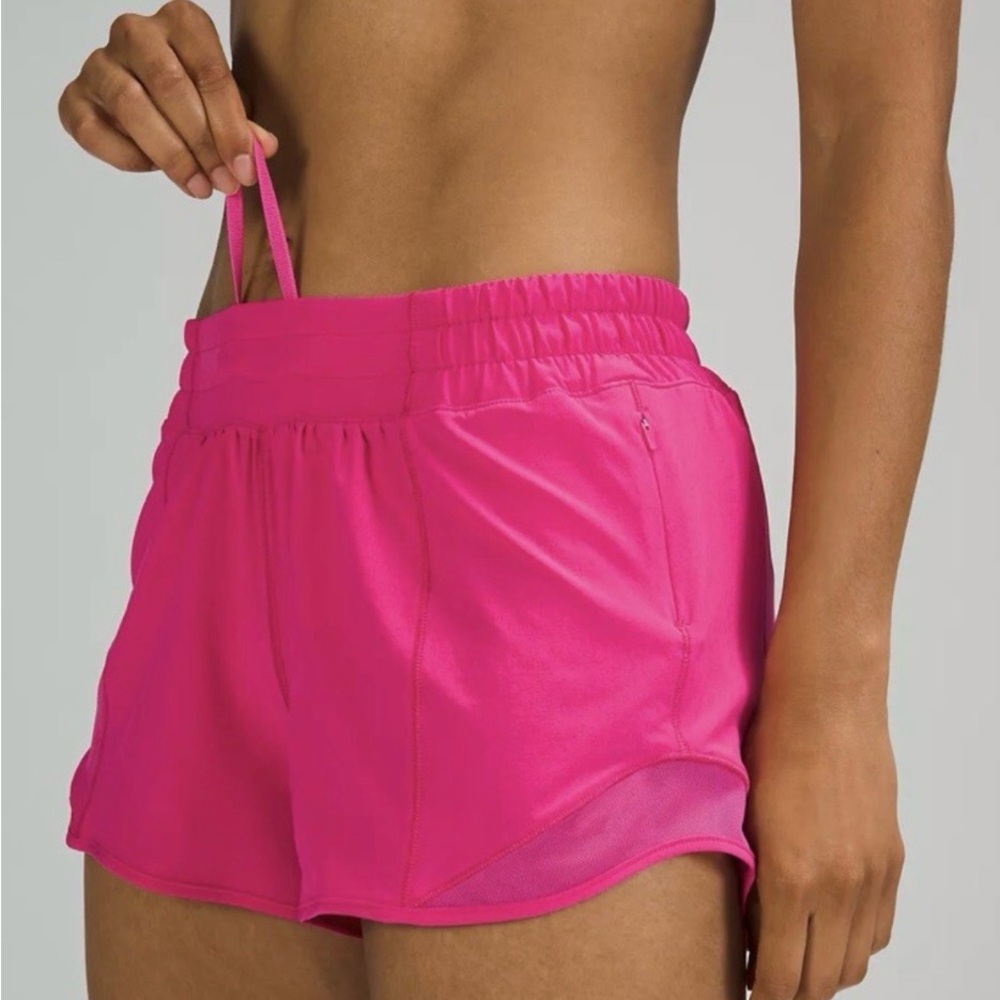 Lululemon Womens Hot Pink Hottie Hot Athletic Shorts